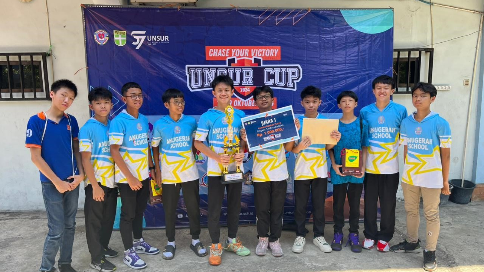 SMP Anugerah School Raih Juara di Lomba Bola Basket UNSUR CUP 2024
